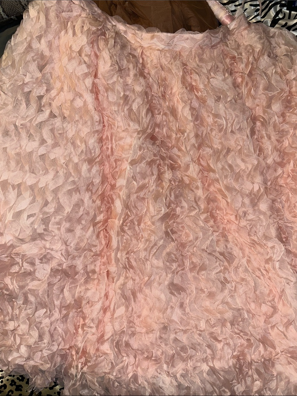 NWT Eloquii Blush Pink Ruffled Long Skirt